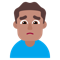 Man Frowning- Medium Skin Tone emoji on Microsoft